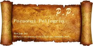 Pozsonyi Pellegrin névjegykártya